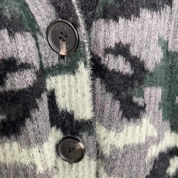 Vince Camuto Camouflage Knit Button Front Cardigan Sweater Small - Picture 6 of 6